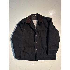 Vintage Black Canvas coat union made